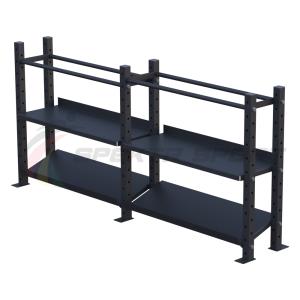Купить Модульный стеллаж для гантелей, гирь и медболов 2580х430х1200 (2 секции) в Зернограде 