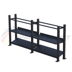 Купить Модульный стеллаж для гантелей, гирь и медболов 3780х430х1200 (2 секции) в Зернограде 